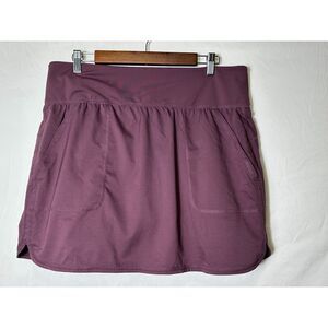 Zuda Women's Modest Burgundy Swim Skort Size L